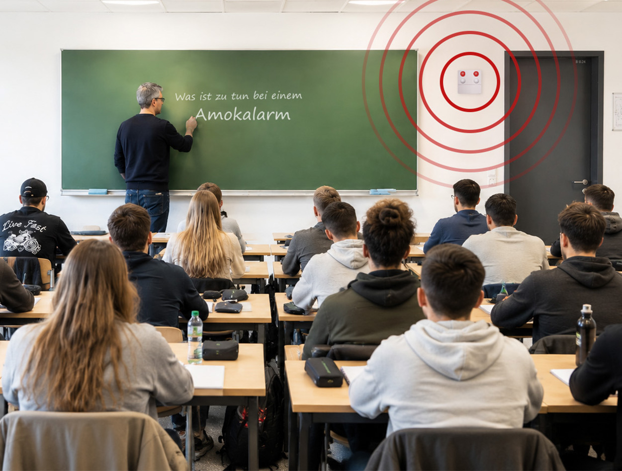 Amokalarm-Anlage für Schulen und Behörden