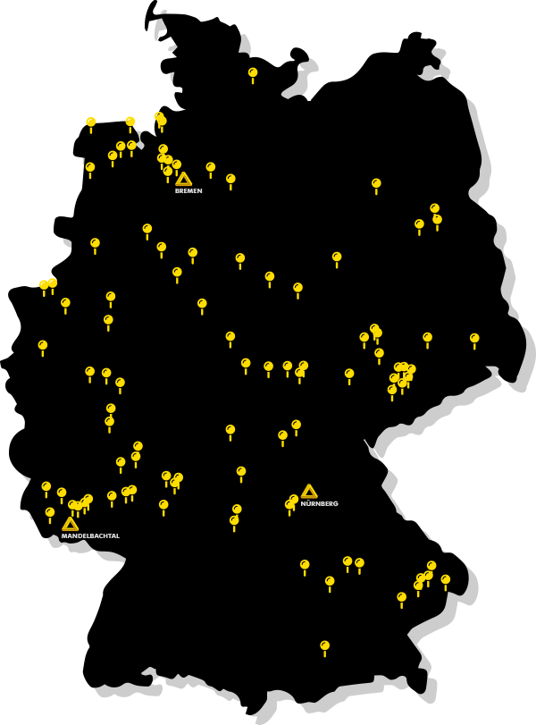Standorte und zufriedene Kunden von COMLINE